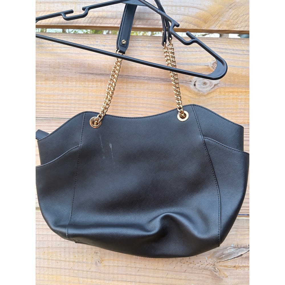 Michael Kors Jet Set East West Chain Tote Black Saffiano Leather Gold Hardware - Picture 5 of 9